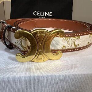 celine triomphe canvas belt Sz 90
